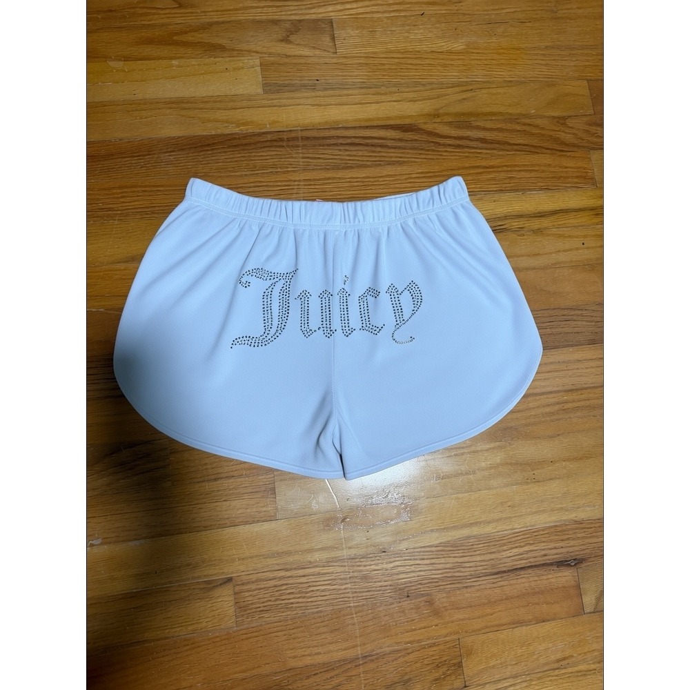 Juicy Couture Y2K Sleepwear Light Rhinestones Logo Velour Pajama Shorts XL